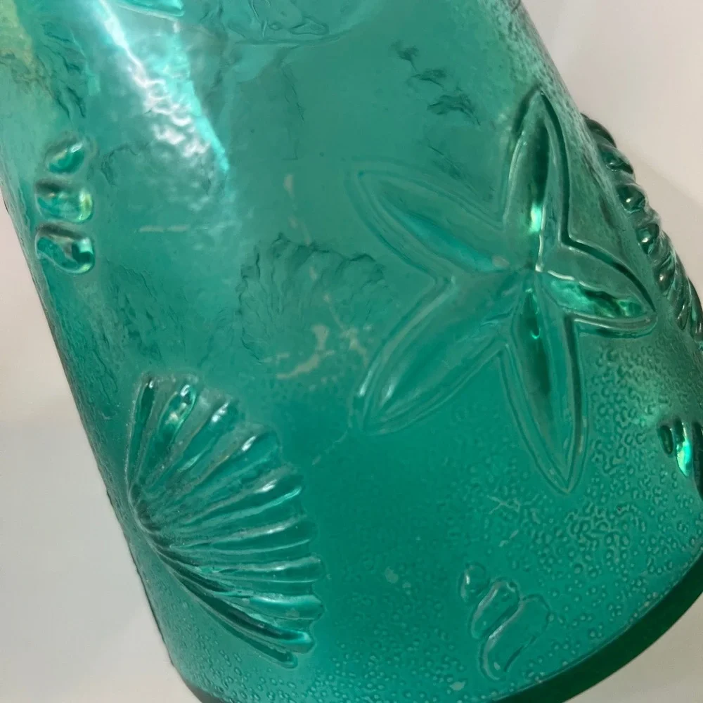 Green Glass‎ Decanter Seashell Stopper Vidrios San Miguel 14